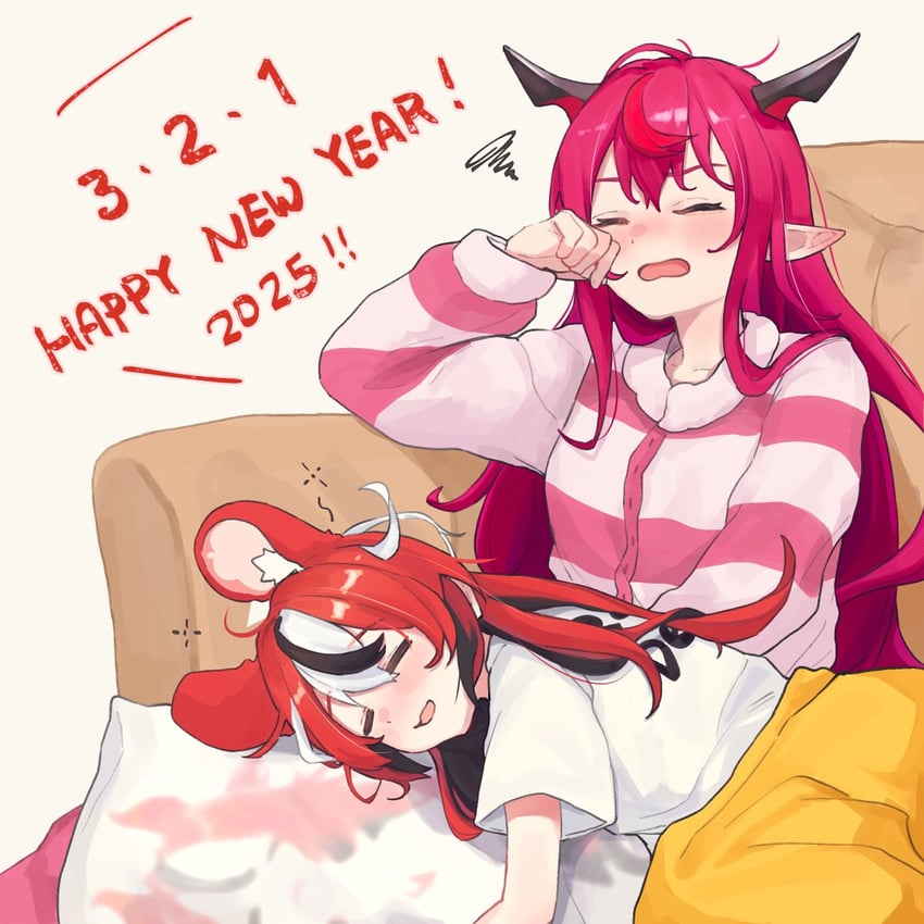 hakos baelz and irys (hololive and 1 more) drawn by rantofish and rantomato18