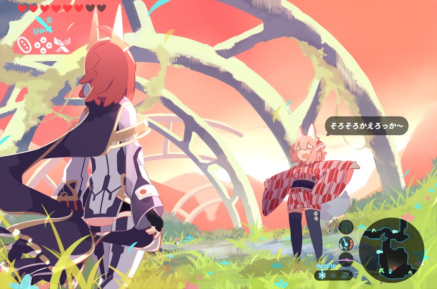 protagonist, shima, and caltina (original and 4 more) drawn by pekeko_(pepekekeko)