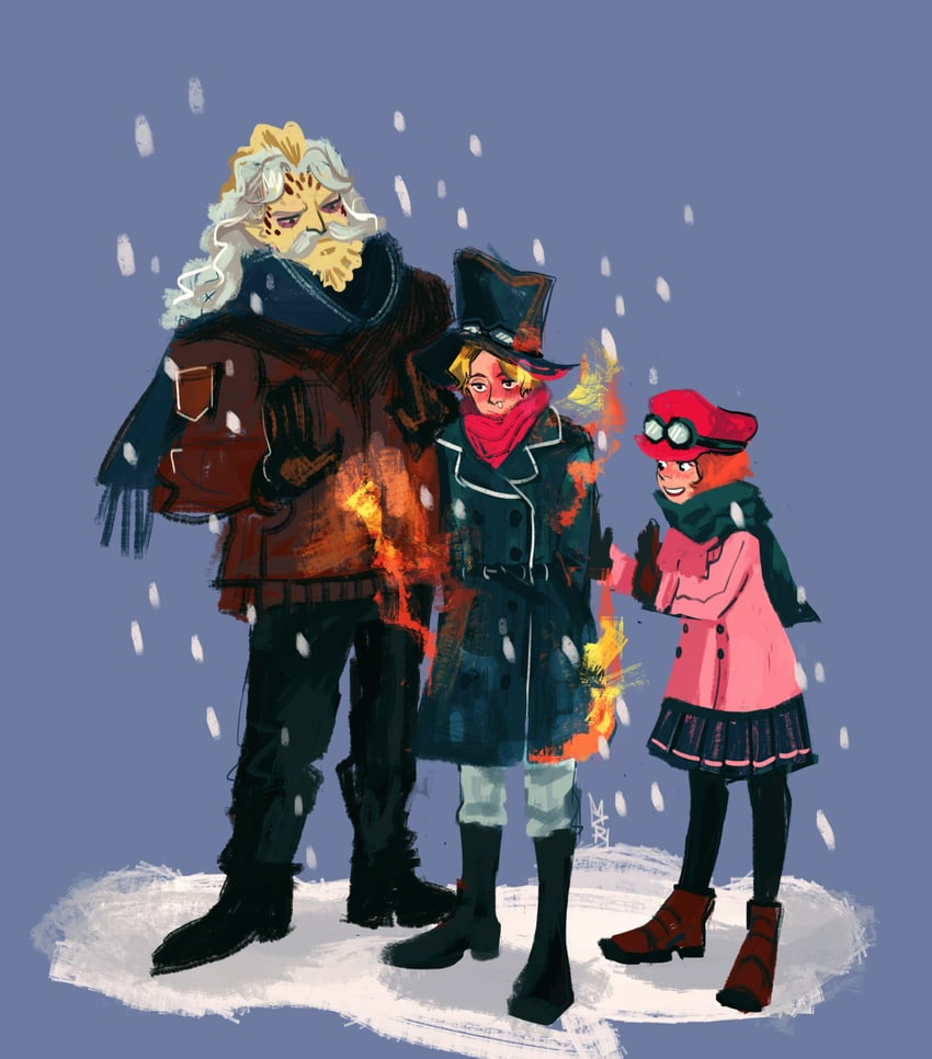 sabo, koala, and hack (one piece) drawn by m4stry
