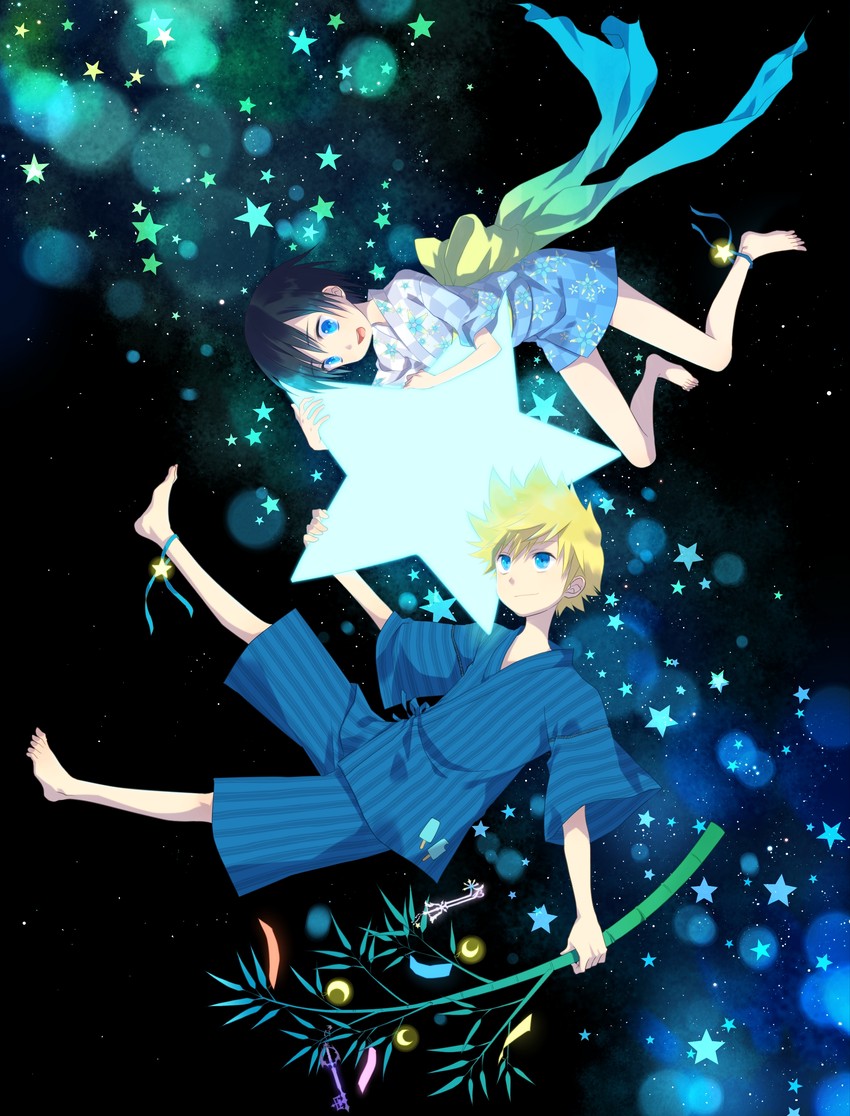 roxas and xion (kingdom hearts and 1 more) drawn by okitsune_(okitsune-sama)