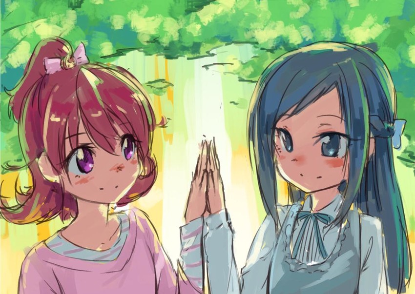 hishikawa rikka and aida mana (precure and 1 more) drawn by namicha