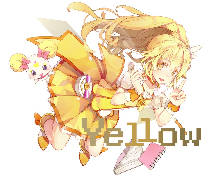 kise yayoi, cure peace, and candy (precure and 1 more) drawn by evers