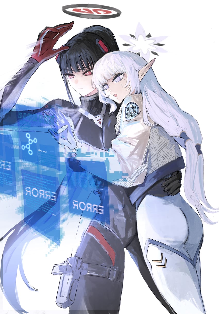 rio and himari (blue archive) drawn by she_(morianosu)