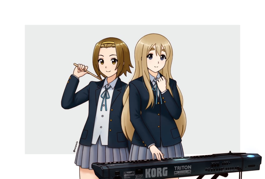tainaka ritsu and kotobuki tsumugi (k-on!) drawn by morynocle