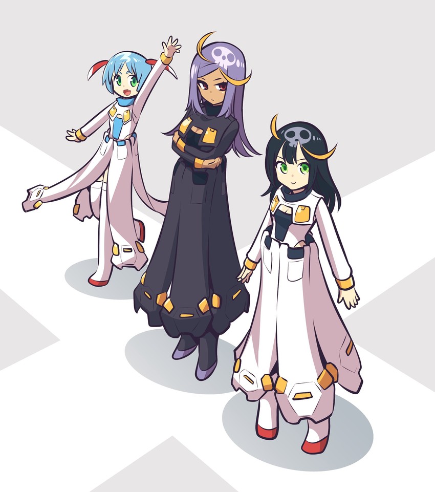 crossbone gundam x-1, core fighter, crossbone gundam x-2, and crossbone gundam x-3 (gundam and 1 more) drawn by kato_takuji