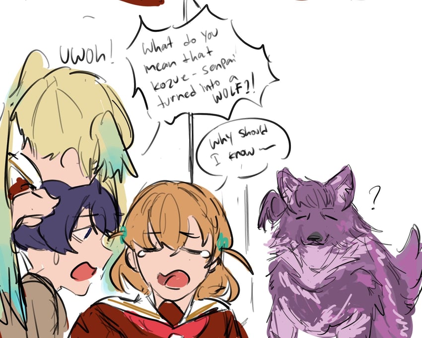 hinoshita kaho, otomune kozue, murano sayaka, and osawa rurino (love live! and 1 more) drawn by kepitingtiga