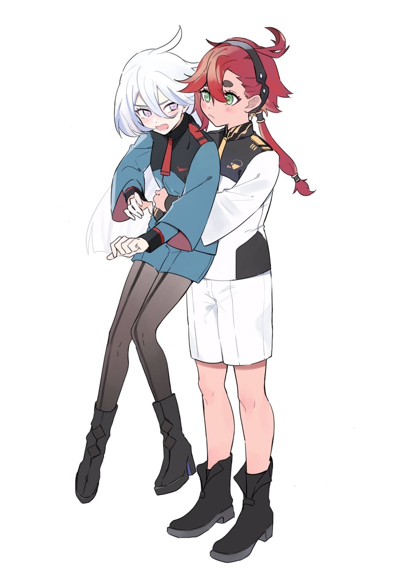 suletta mercury and miorine rembran (gundam and 1 more) drawn by knightym22
