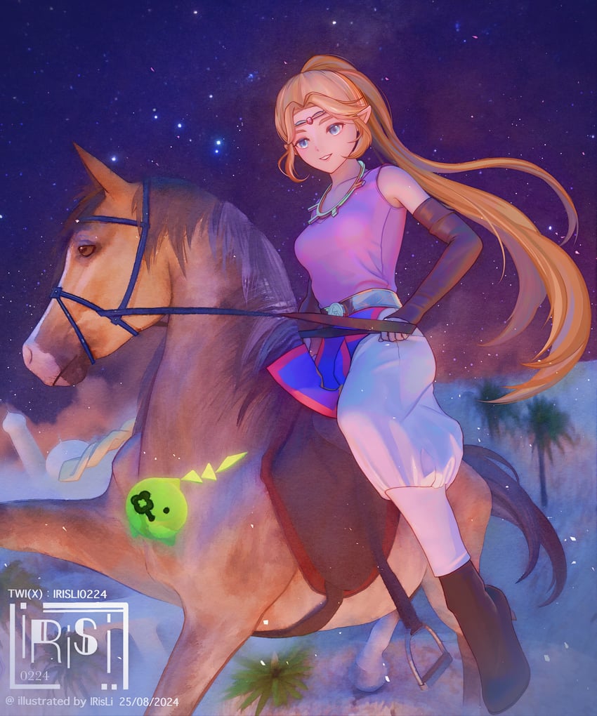 princess zelda and tri (the legend of zelda and 1 more) drawn by irisl
