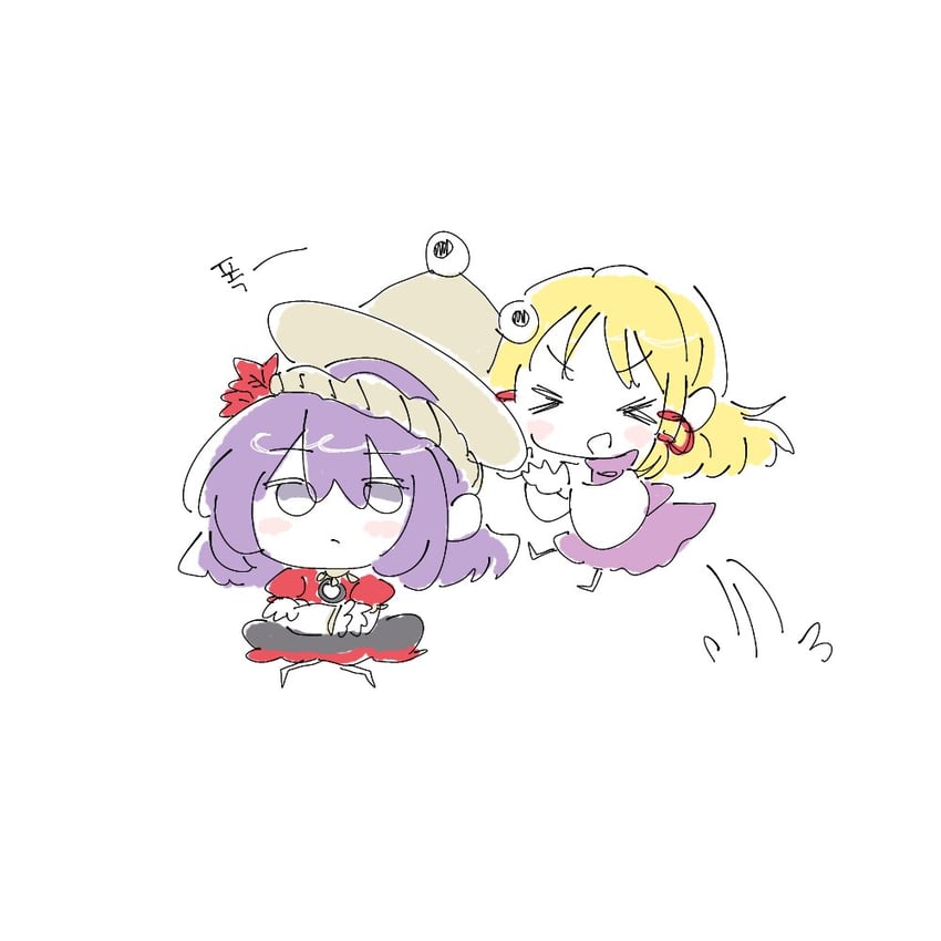 moriya suwako and yasaka kanako (touhou) drawn by mueonga21