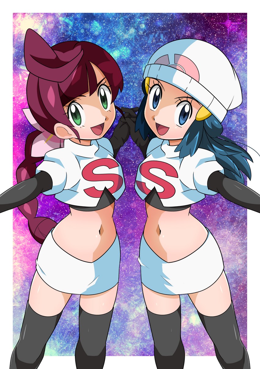 dawn, jessie, and chloe (pokemon and 2 more) drawn by hainchu