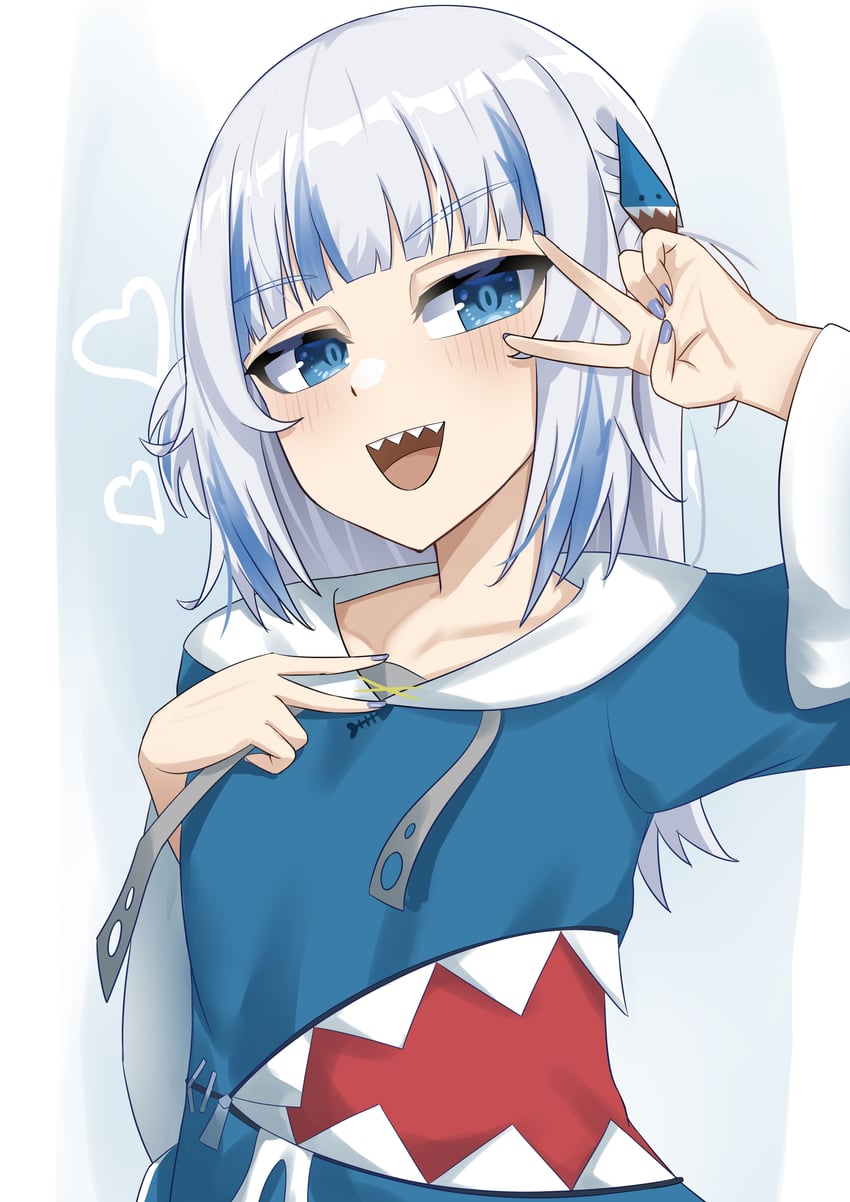 gawr gura (hololive and 1 more) drawn by rebelium