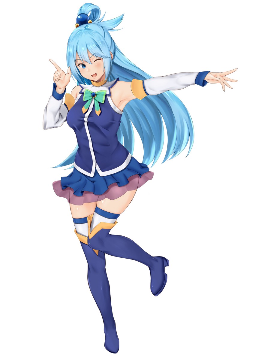 aqua (kono subarashii sekai ni shukufuku wo!) drawn by decooced
