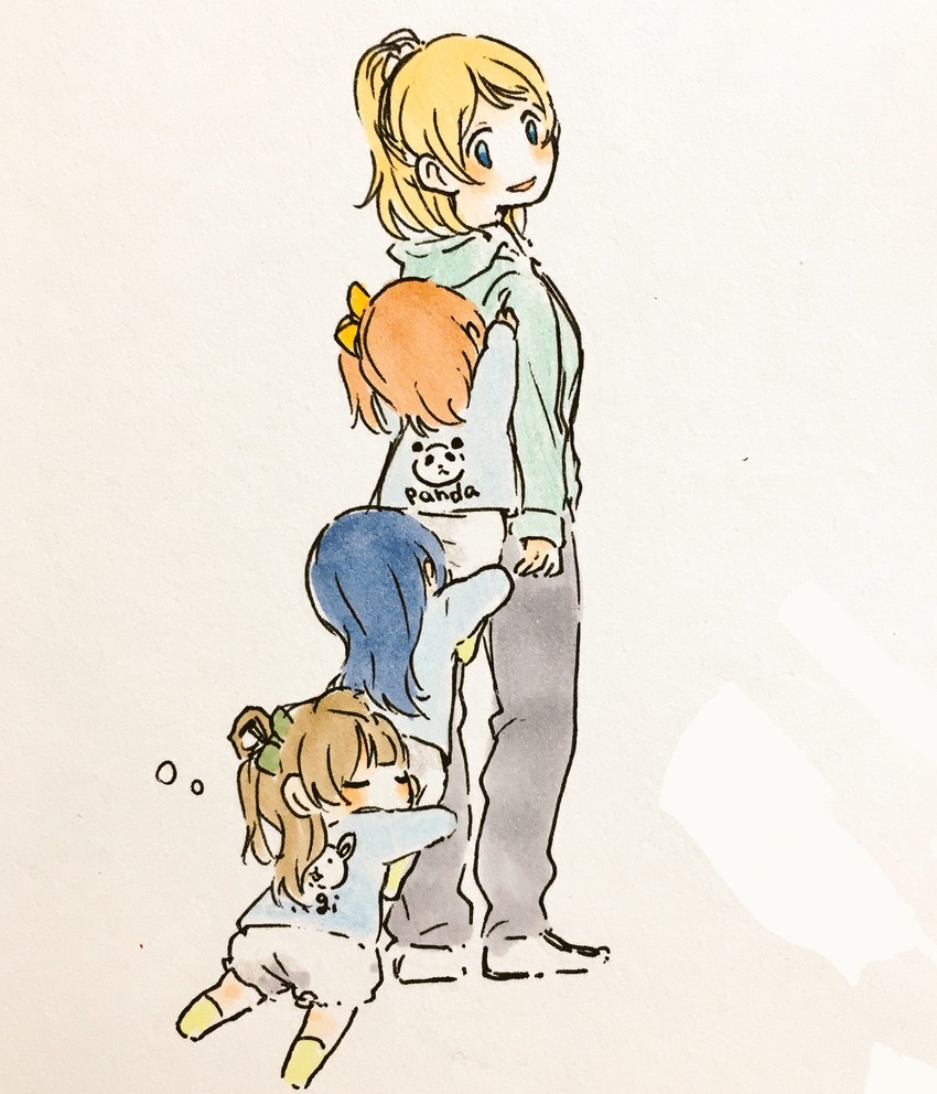 sonoda umi, ayase eli, minami kotori, and kosaka honoka (love live! and 1 more) drawn by shirokuma_(reirako-reirako)
