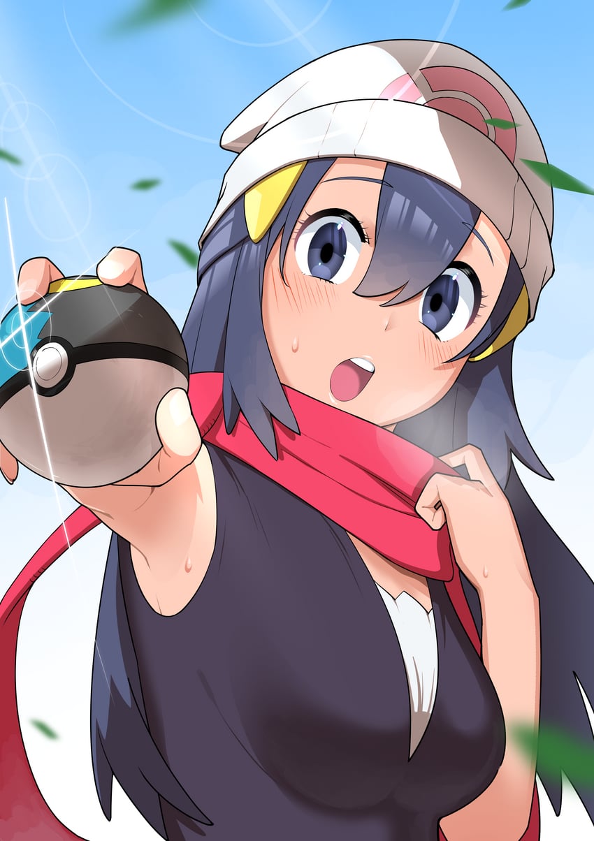 dawn (pokemon and 1 more) drawn by mon!_(monmonlezard)