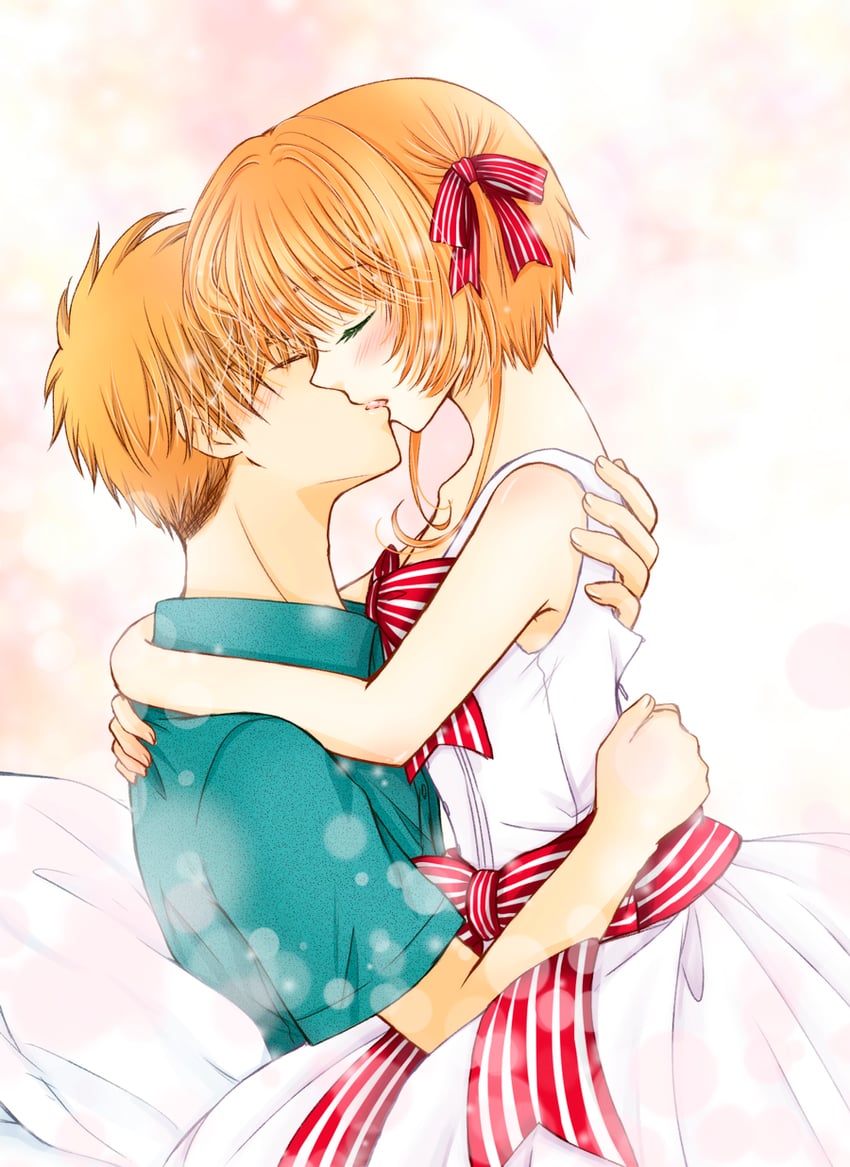 kinomoto sakura and li syaoran (cardcaptor sakura) drawn by kanaoto_neiro