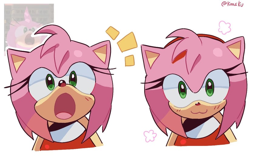amy rose (sonic and 1 more) drawn by koasku