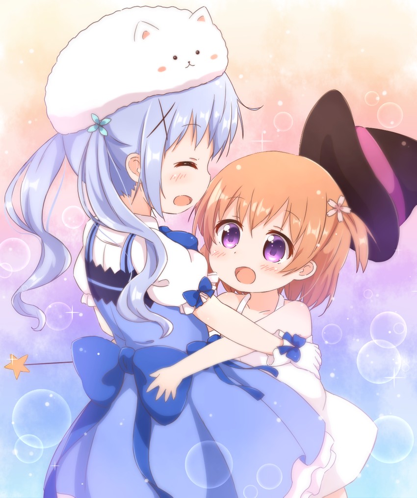 kafuu chino, hoto cocoa, and tippy (gochuumon wa usagi desu ka?) drawn by araki495