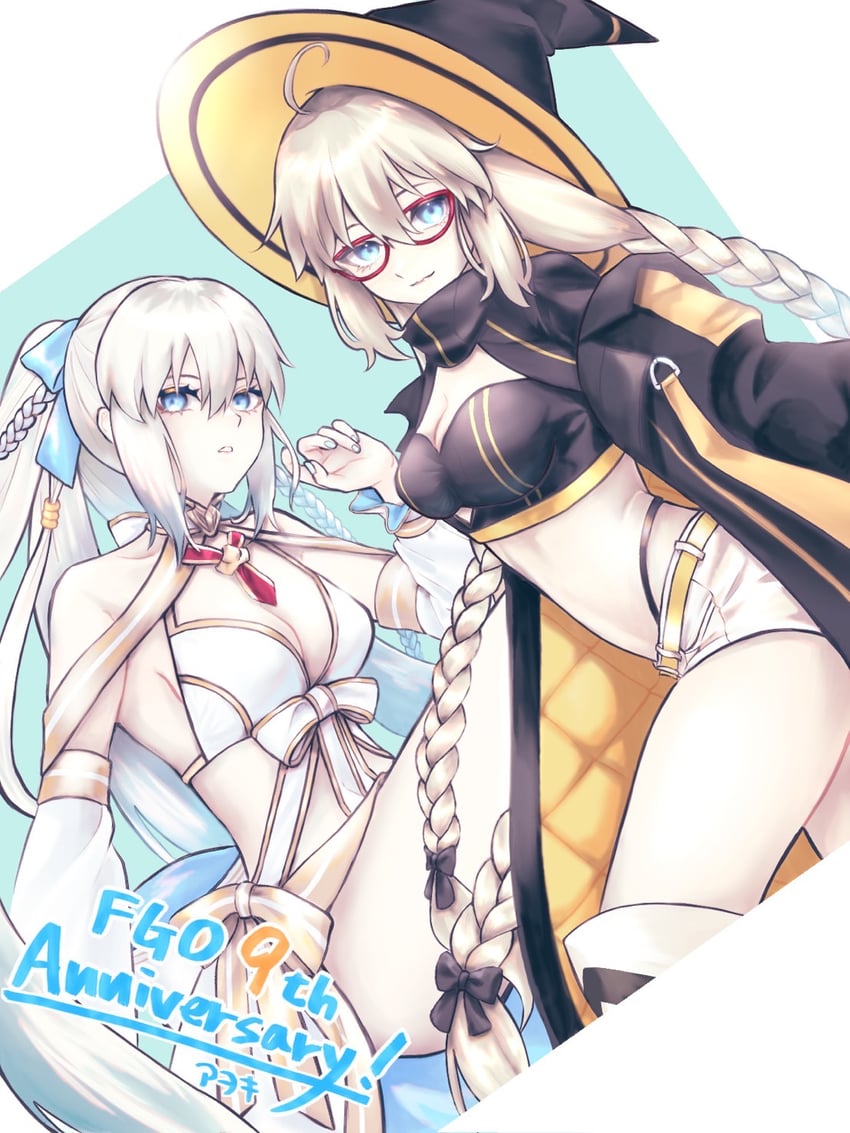 morgan le fay and aesc (fate and 1 more) drawn by aoaoblue_8