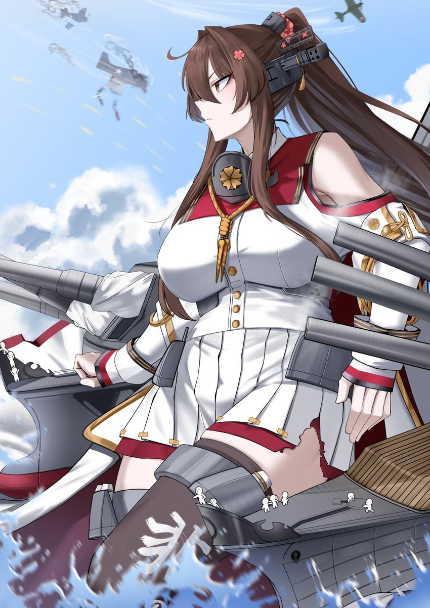 yamato and yamato kai ni (kantai collection) drawn by cliov