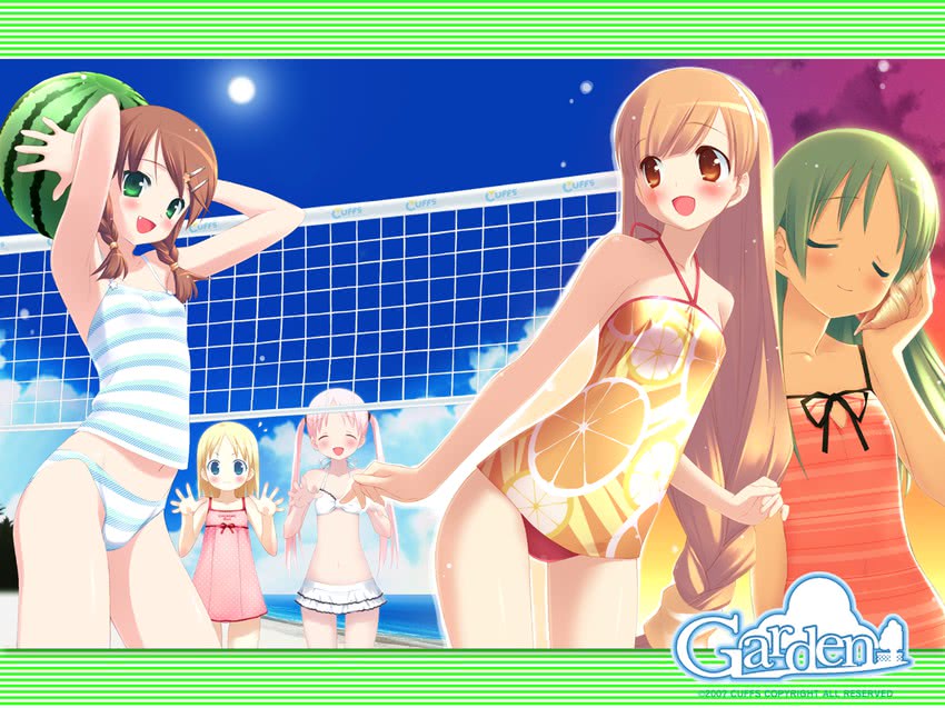 himemiya ruri, hoshino erika, suzumura azami, rindou mana, and otokawa sayo (garden) drawn by gayarou
