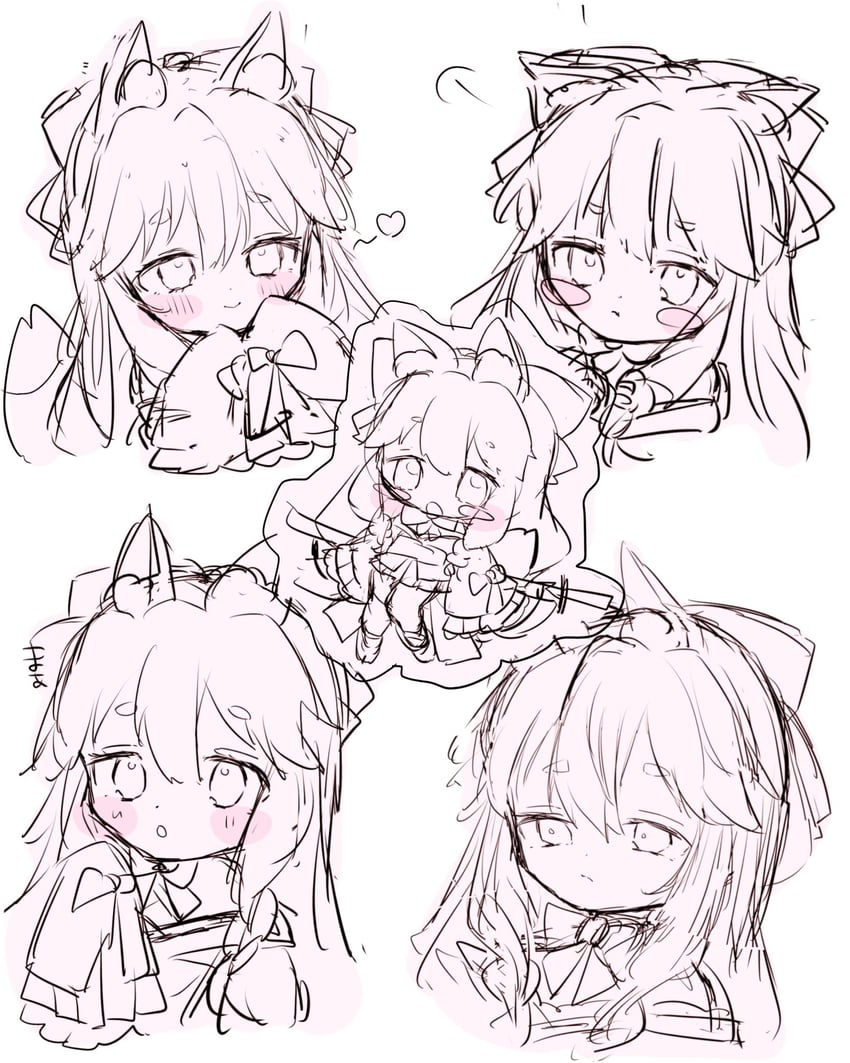 tamamo and tamamo aria (fate and 1 more) drawn by mochan