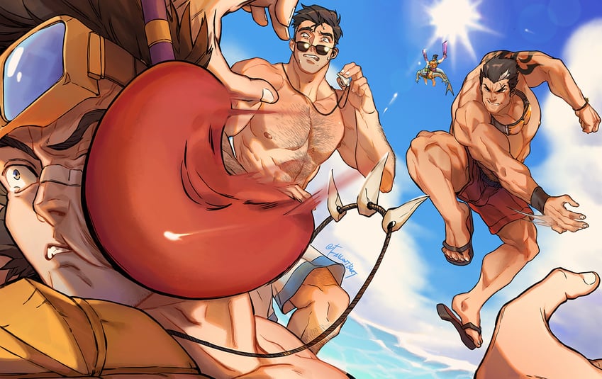 jayce, darius, draven, jarvan iv, rek'sai, and 3 more (league of legends) drawn by falloutbart