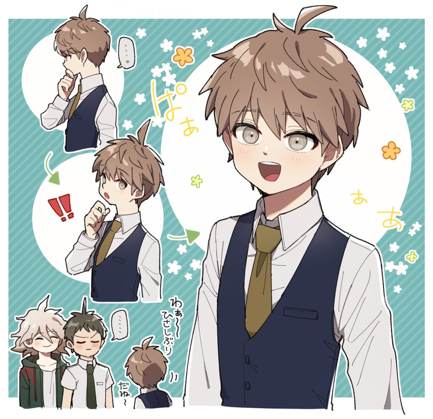 komaeda nagito, hinata hajime, and naegi makoto (danganronpa and 2 more) drawn by cheeseko