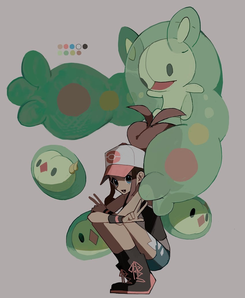 hilda, reuniclus, and solosis (pokemon and 1 more) drawn by 950magi618