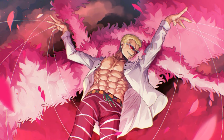 donquixote doflamingo (one piece) drawn by crazy_otama and tagawa_jiro
