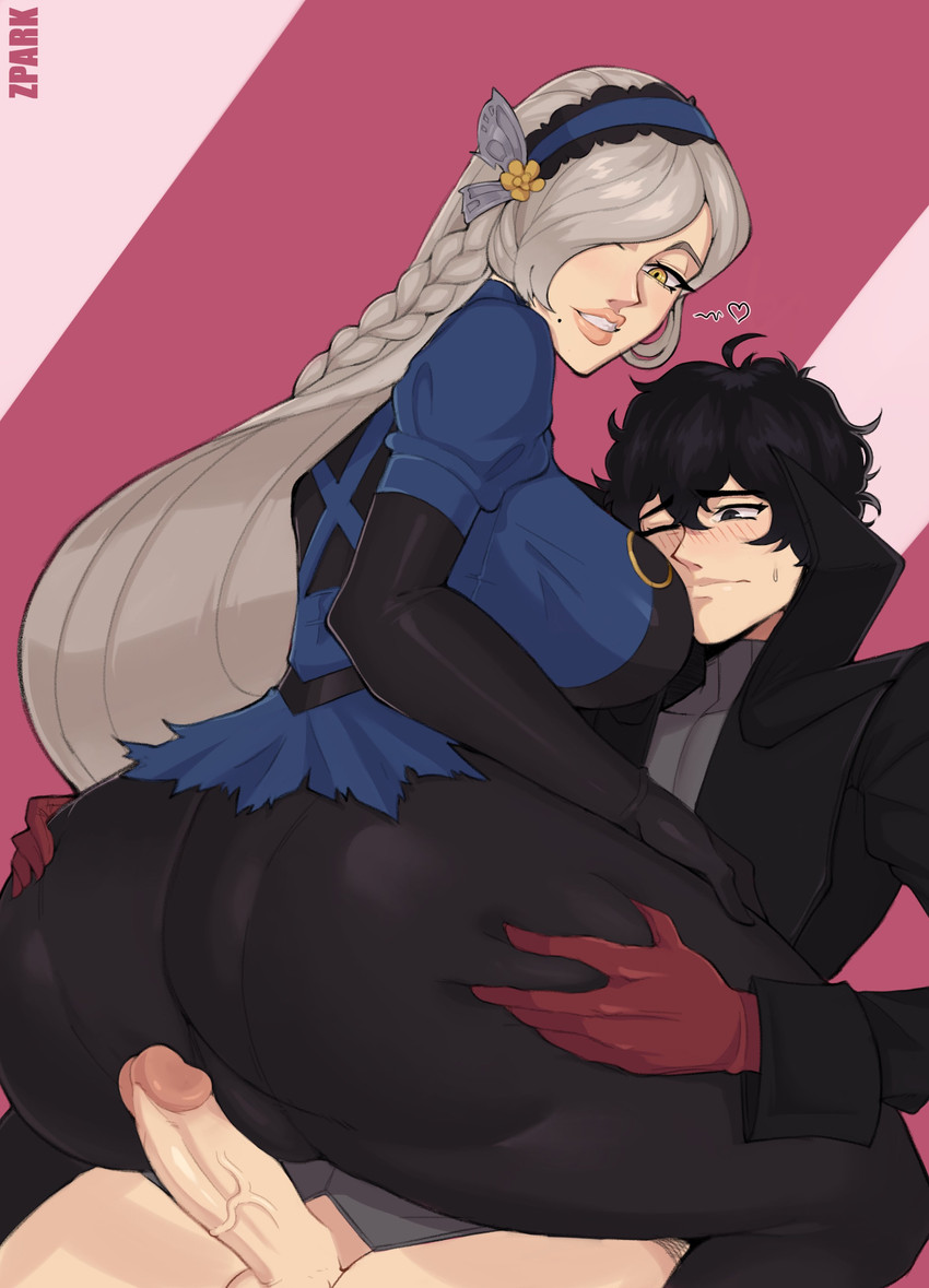 amamiya ren, joker, and lavenza (persona and 1 more) drawn by zpark