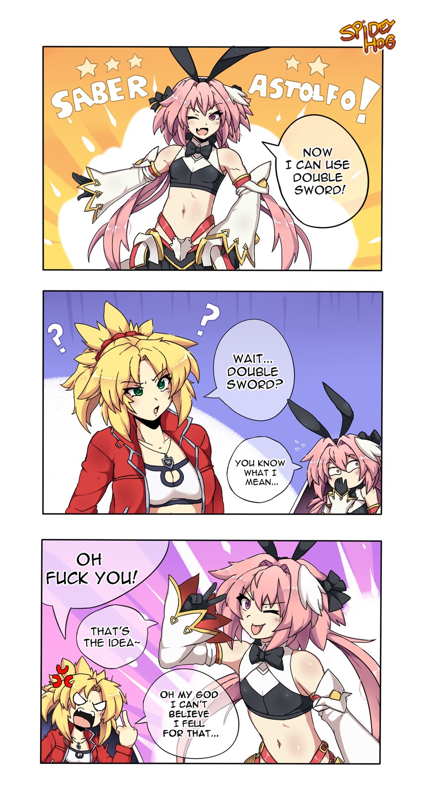 astolfo and mordred (fate and 2 more) drawn by eli-kun