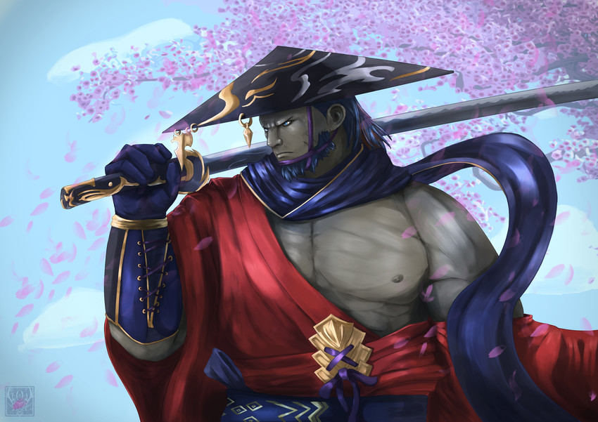 samurai (final fantasy and 1 more) drawn by dragonic_heaven