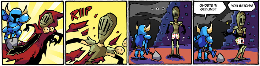 shovel knight and specter knight (makaimura and 1 more) drawn by setz