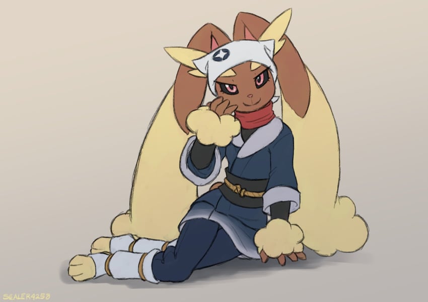 akari and lopunny (pokemon and 1 more) drawn by sealer4258