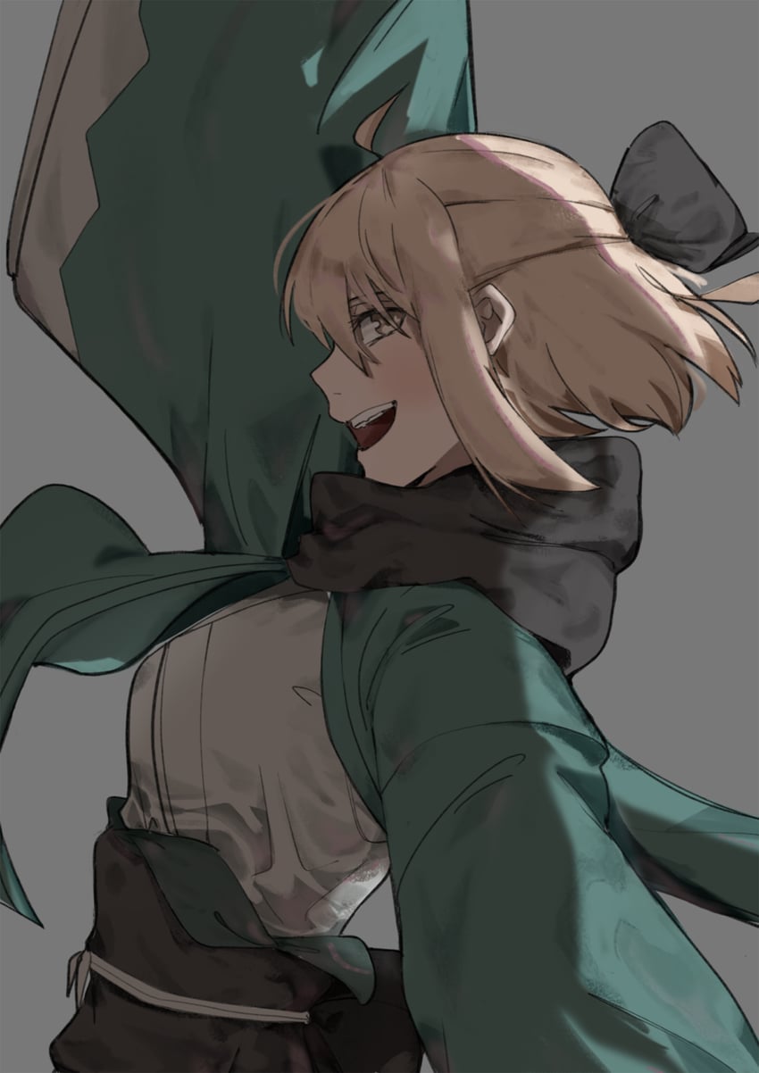 okita souji (fate and 2 more) drawn by longlong_(drasdr7513)