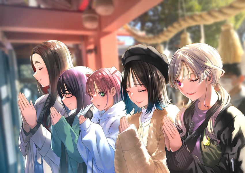 kusunoki aroma, kitahara aoba, sumiyoshi izumi, sayamagaoka chiyo, and hongou miyuki (sawaranaide kotesashi-kun) drawn by shinjou_takuya