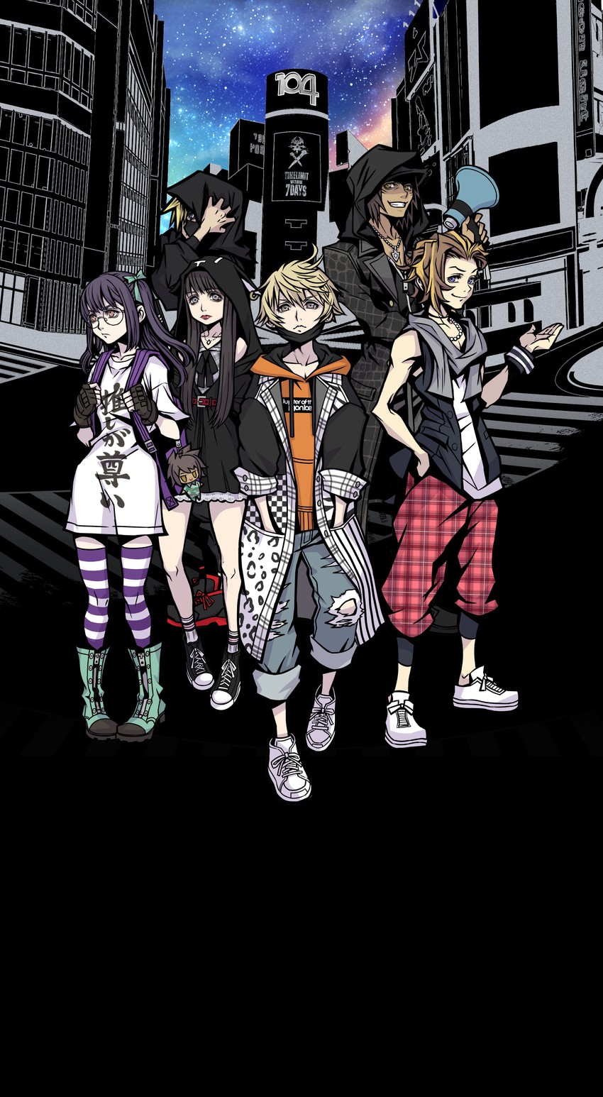 bito daisukenojo, minamimoto sho, sakurane shoka, kanade rindo, usui nagi, and 1 more (subarashiki kono sekai and 1 more) drawn by nomura_tetsuya