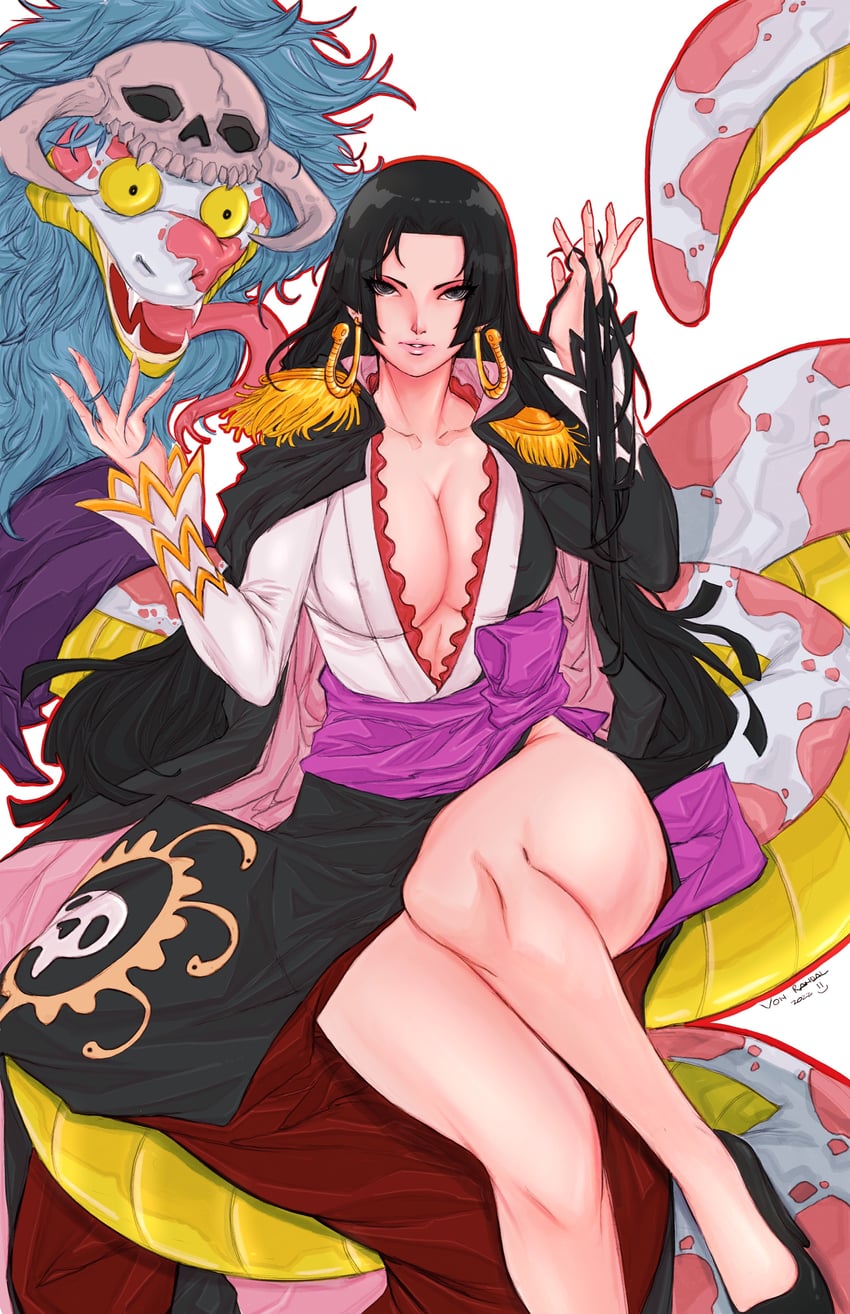 boa hancock and salome (one piece) drawn by von_randal