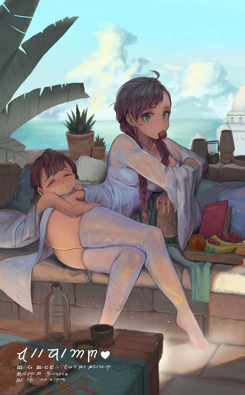 isher and isher's sister (original) drawn by liangzi_tai_hongcha