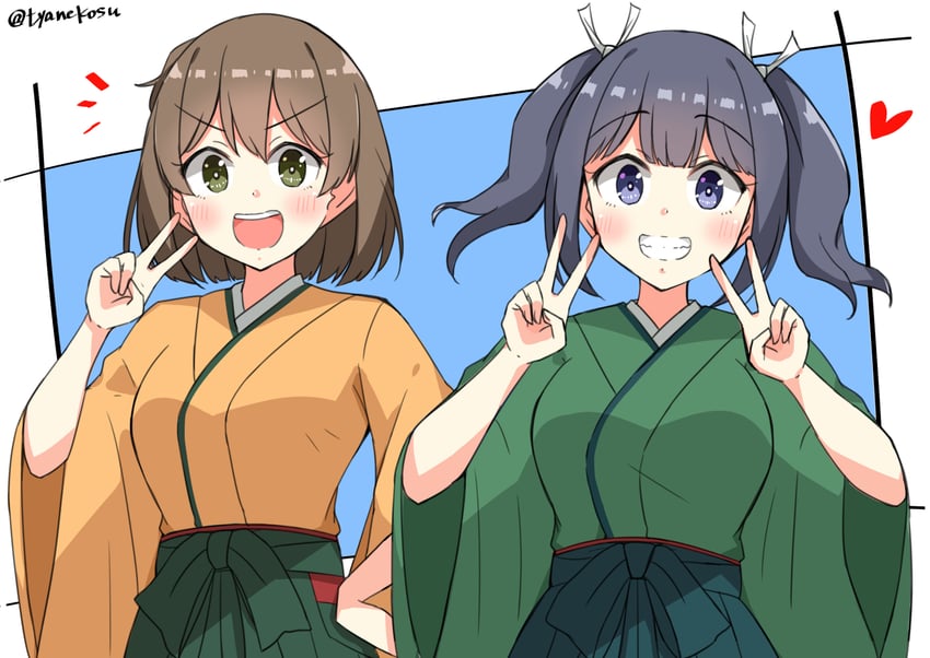 souryuu and hiryuu (kantai collection) drawn by chaa_(korone-ze)