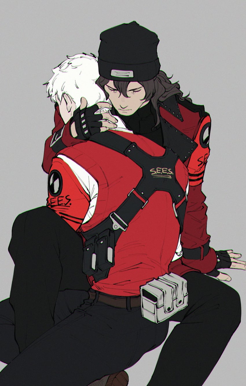 sanada akihiko and aragaki shinjirou (persona and 1 more) drawn by limach-an