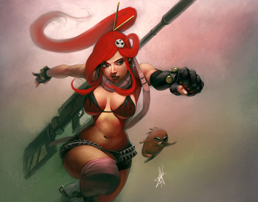yoko littner and boota (tengen toppa gurren lagann) drawn by kuroitora