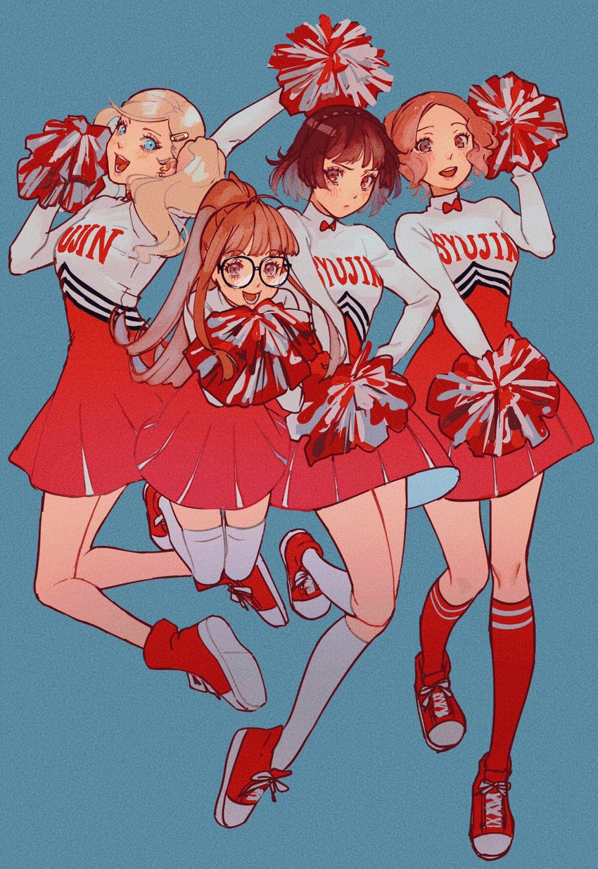 takamaki anne, sakura futaba, niijima makoto, and okumura haru (persona and 3 more) drawn by sageo_yn