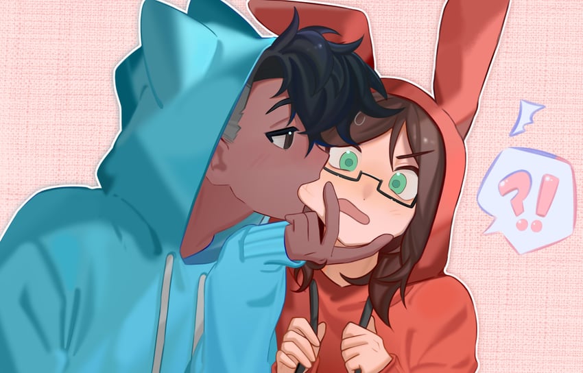 badboyhalo and skeppy (real life and 1 more) drawn by cihuabinggan