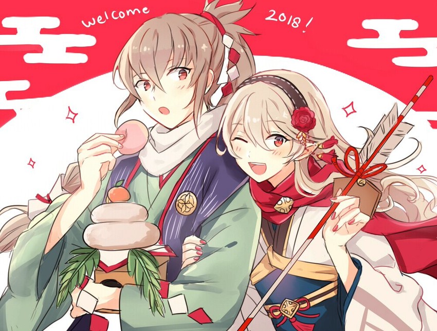 female corrin and takumi (fire emblem and 2 more) drawn by dinikee
