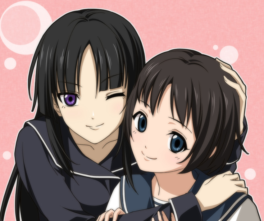 isayama yomi and tsuchimiya kagura (ga-rei and 1 more) drawn by ama_mitsuki