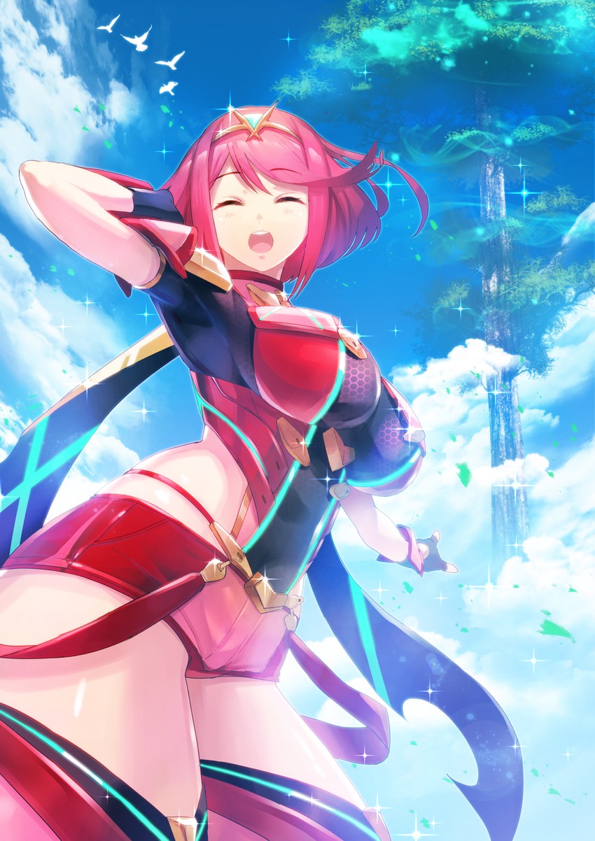 pyra (xenoblade chronicles and 1 more) drawn by green322