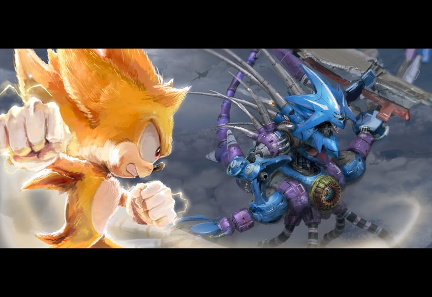 sonic the hedgehog, metal sonic, super sonic, and metal overlord (sonic and 1 more) drawn by cmihaii