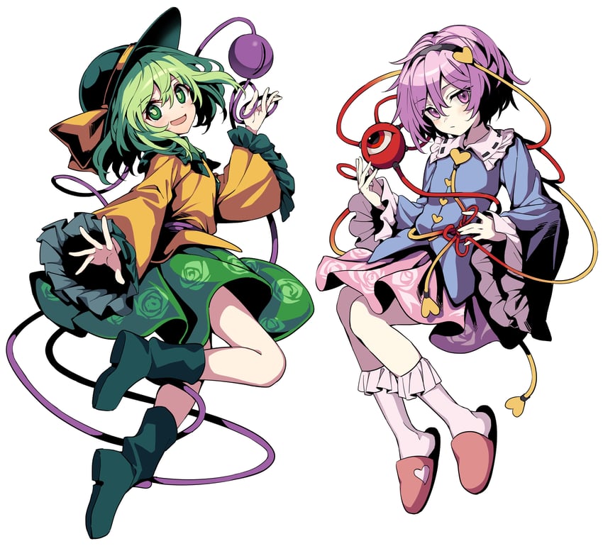 komeiji koishi and komeiji satori (touhou) drawn by manarou