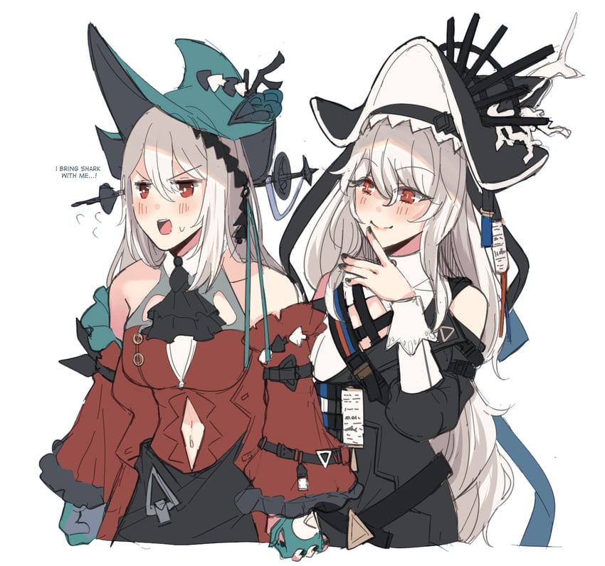 skadi, specter, skadi the corrupting heart, and specter the unchained (arknights) drawn by hinagi_(fox_priest)